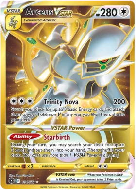 Arceus VSTAR 184/172 Gold Secret Rare Pokemon Card (SWSH Brilliant Stars) -