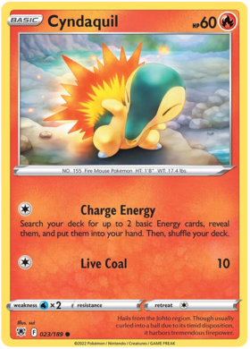 Cyndaquil - 023/189 - Common - Reverse Holo -