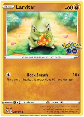 Larvitar-037-078-Common - Collectible Trading Card Game