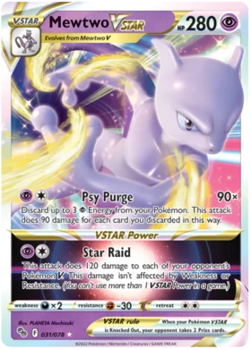 Mewtwo-VSTAR-031 078-Ultra-Rare - Collectible Trading Card Game