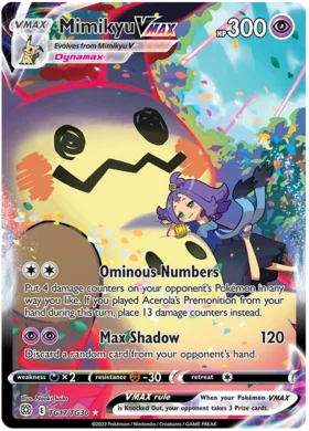Mimikyu VMAX TG17/TG30 Ultra-Rare Pokemon Card (SWSH Brilliant Stars) -