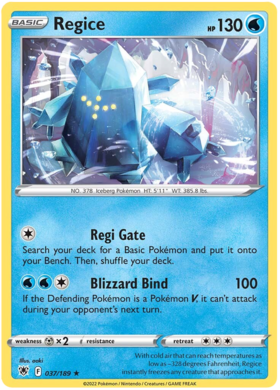  Regice - 037/189 - Rare -