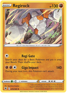  Regirock - 075/189 - Rare -