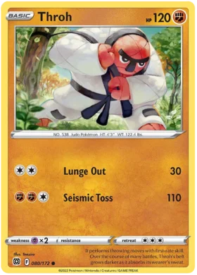 Throh 080/172 Common Pokemon Card (SWSH Brilliant Stars) -