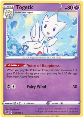  Togetic - 056/189 - Uncommon - Reverse Holo -