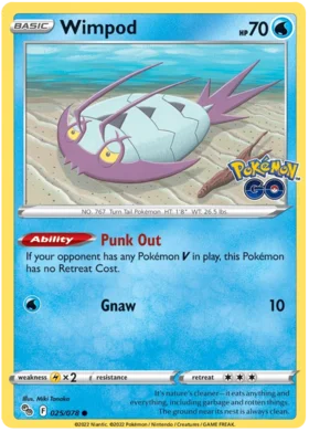 Wimpod 025 078 Common Reverse Holo - Collectible Trading Card Game